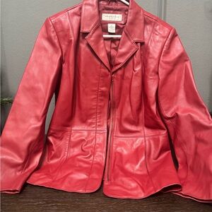 Preston & York Vibrant Red Leather Jacket